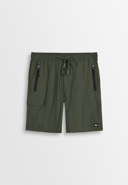 Men Woven Short Jogger - Army Green - 410054