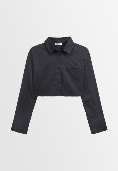 Women Long-Sleeve Shirt - Black - M3W799