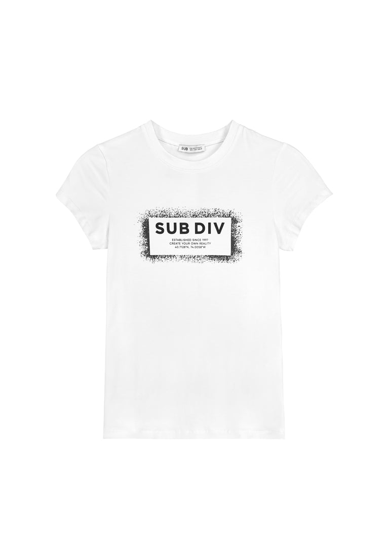 Women Short-Sleeve Graphic Tee - White - 410122