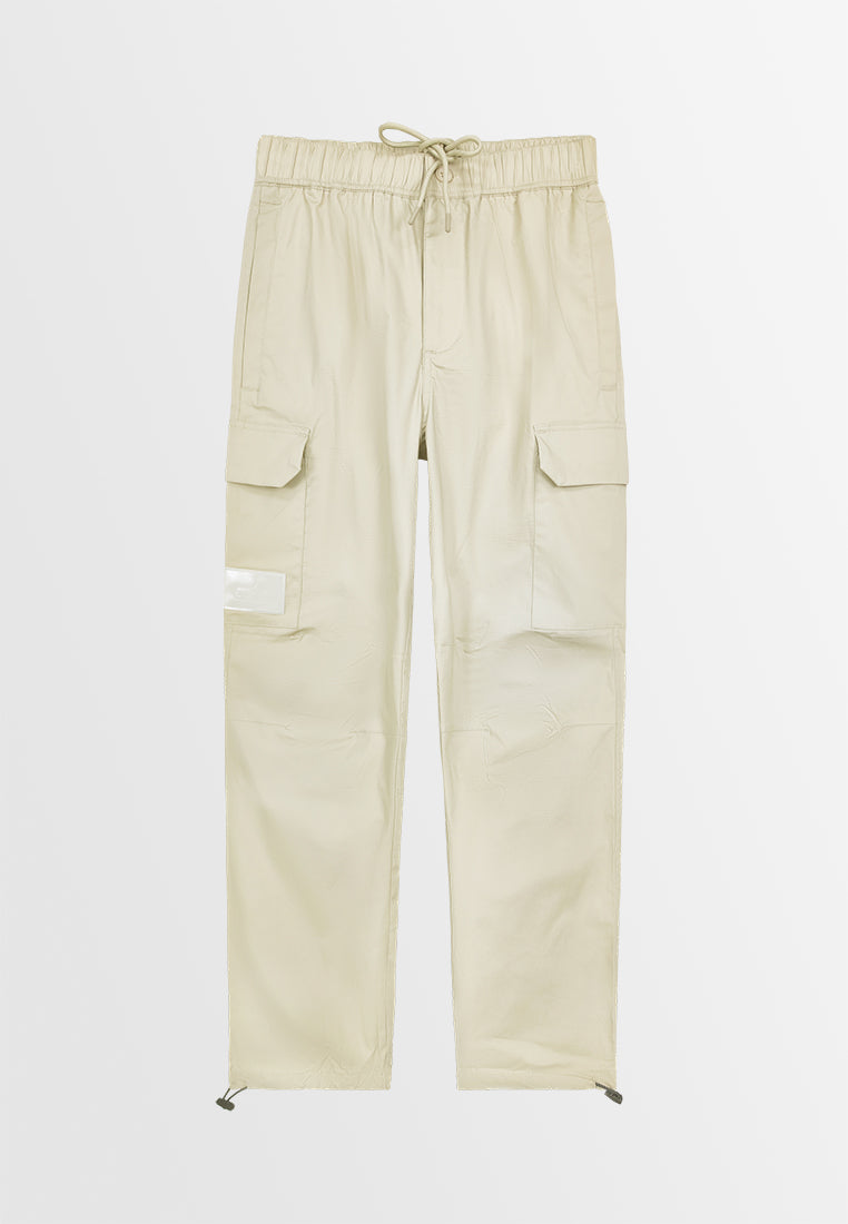 Men Long Cargo Pants - Light Khaki - 410093