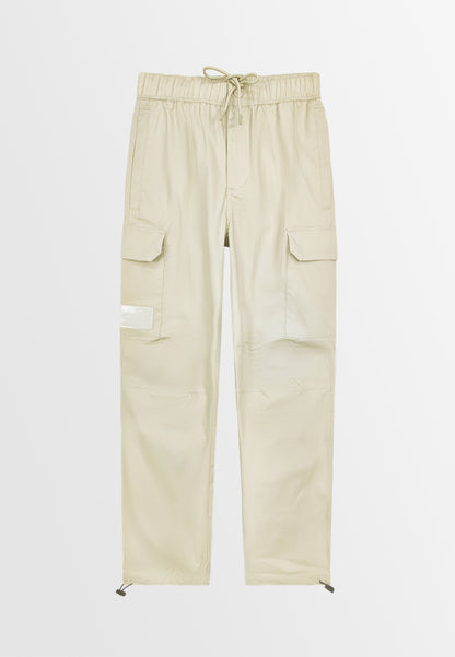 Men Long Cargo Pants - Light Khaki - 410093