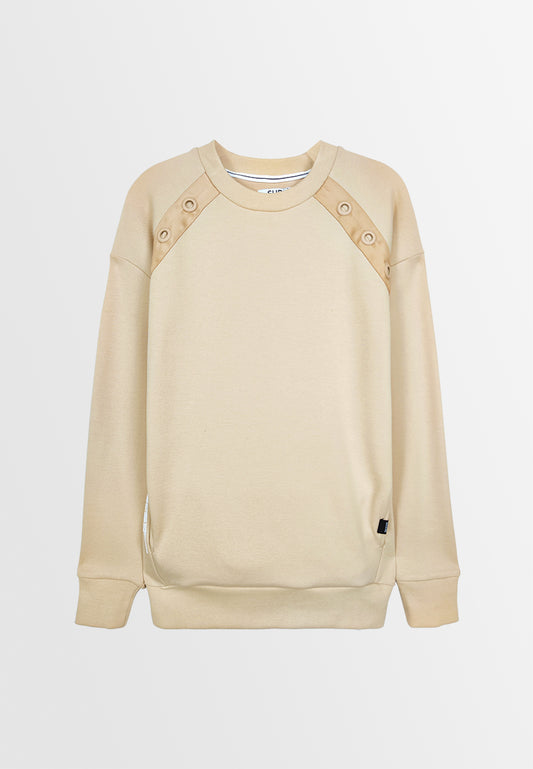 Men Long-Sleeve Sweatshirt - Khaki - 410078