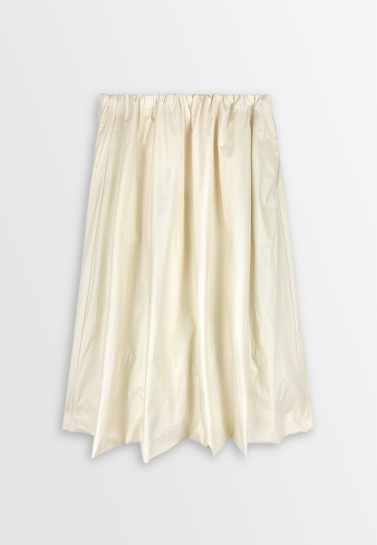 Women Bubble Midi Skirt - Light Khaki - 410373