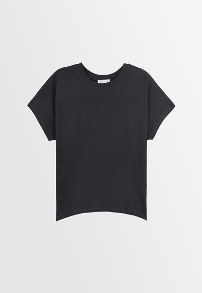 Women Short-Sleeve Basic Tee - Black - 310219