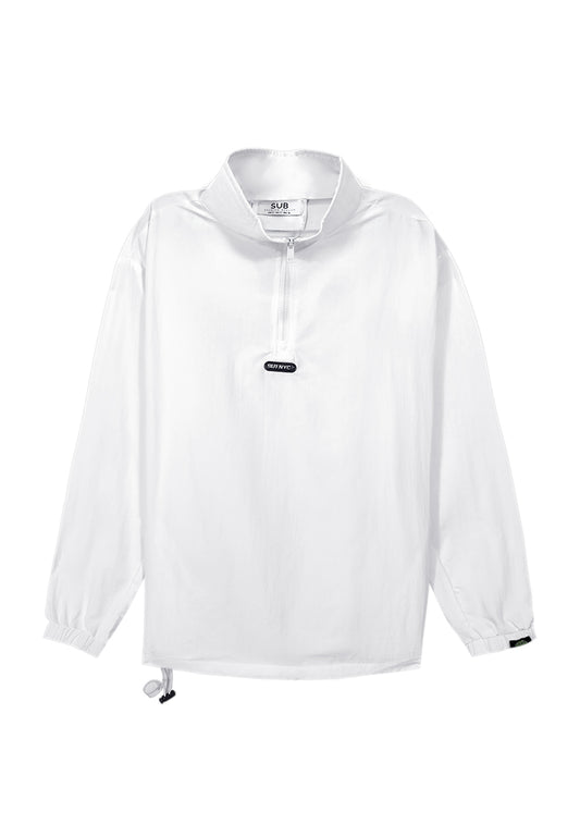 Men Nylon Bomber Jacket - White - H2M719