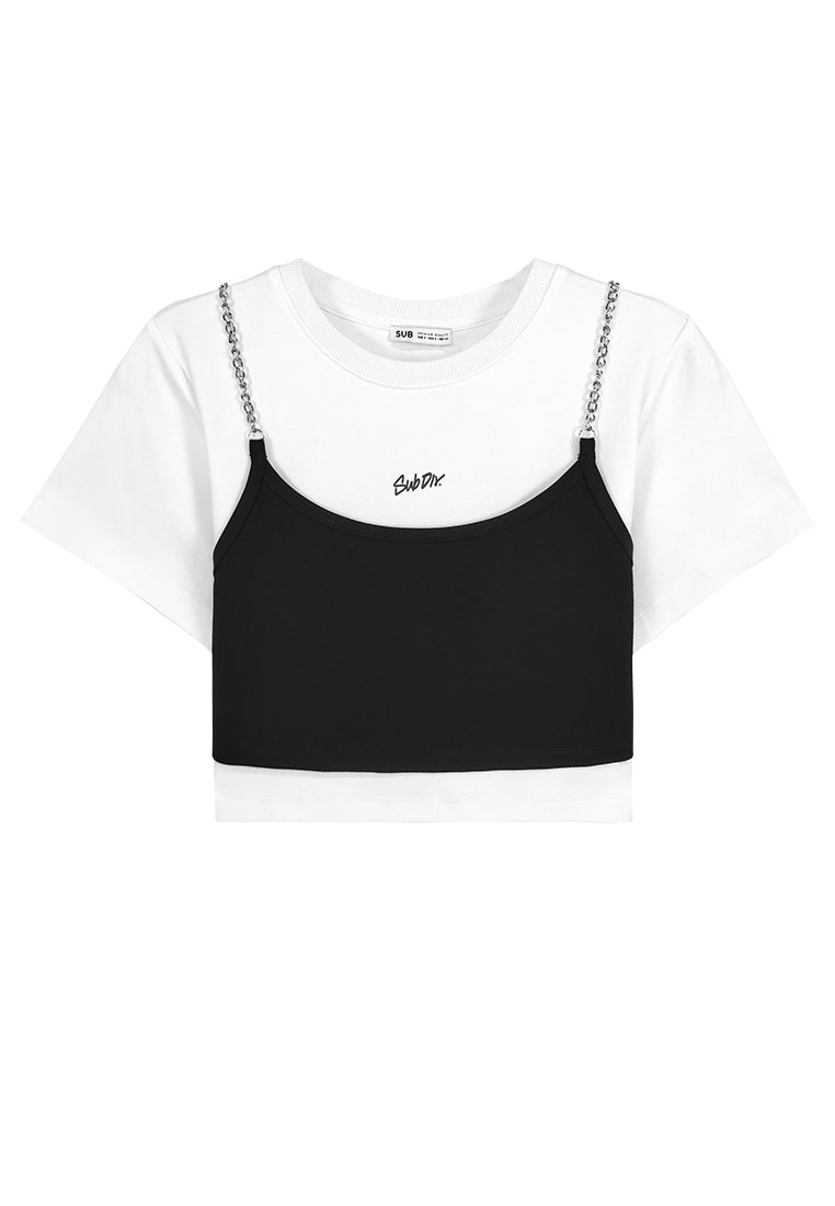 Women Short-Sleeve Fashion Tee - White - 310195