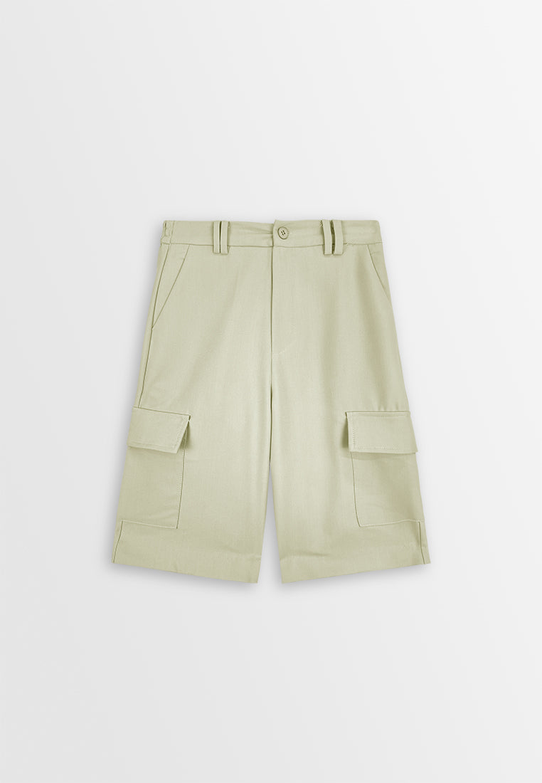 Women Cropped Pants - Khaki - 410145