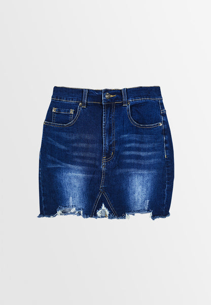 Women Denim Skirt - Dark Blue - M3W816