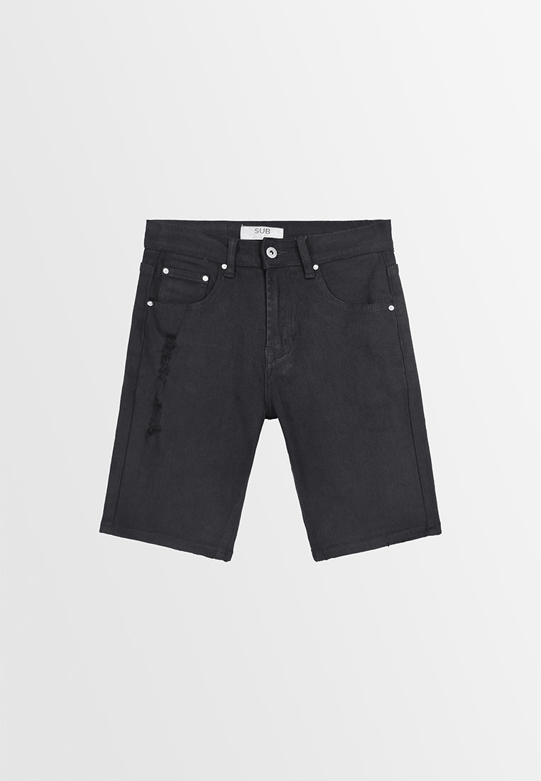 Men Short Jeans - Black - 410200