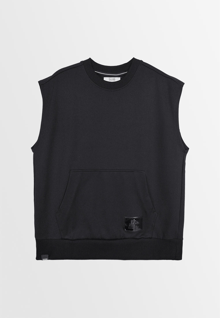 Men Sleeveless Sweatshirt - Black - 410075