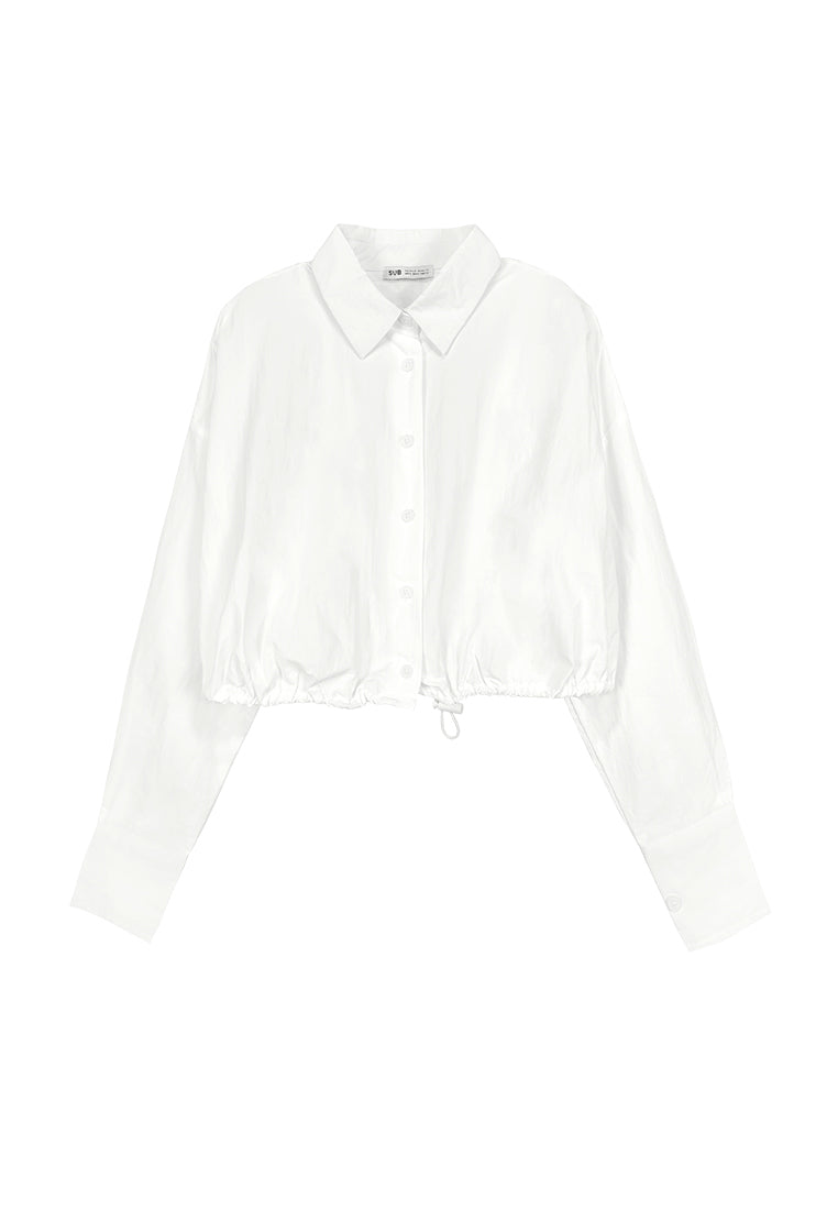 Women Long-Sleeve Blouse - White - 310033