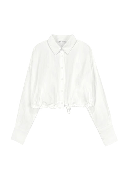 Women Long-Sleeve Blouse - White - 310033