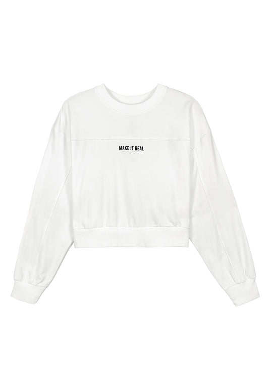 Women Long-Sleeve Sweatshirt - White - 310046