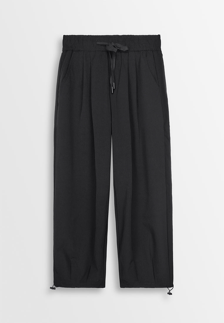 Men Woven Long Jogger - Black - 410260