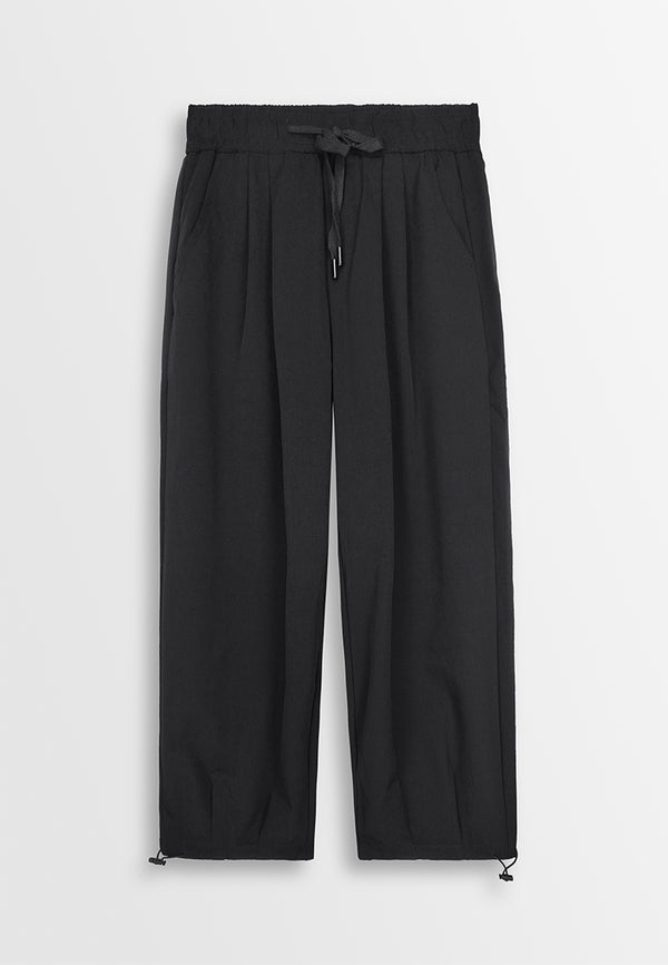 Men Woven Long Jogger - Black - 410260