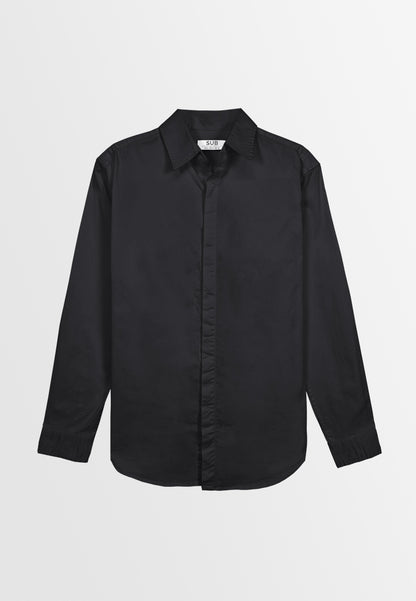 Men Long-Sleeve Shirt - Black - 310205