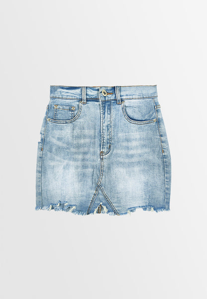 Women Denim Skirt - Light Blue - M3W815