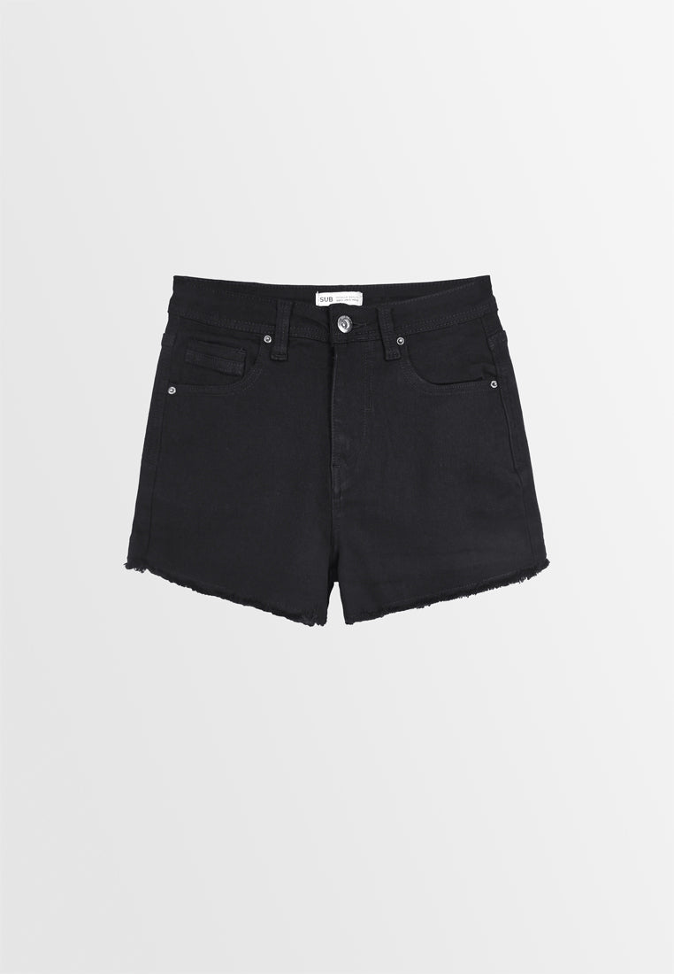 Women Short Jeans - Black - 410128