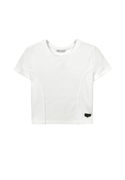 Women Short-Sleeve Fashion Tee - White - M3W794