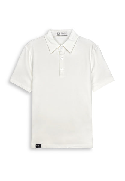 Men Short-Sleeve Polo Tee - White - 410283