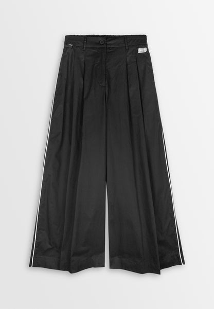 Women Wide Leg Long Pants - Black - 410465