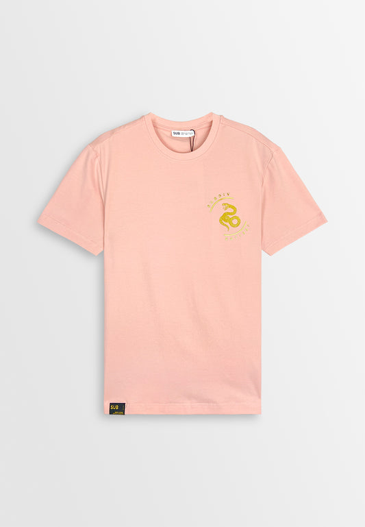 Men Short-Sleeve Graphic Tee - Pink - 410391