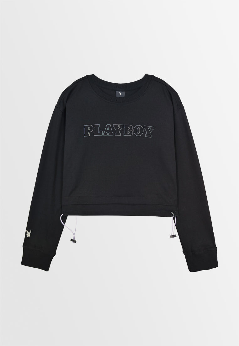 Playboy x SUB Women Long-Sleeve Sweatshirt - Black - 410109