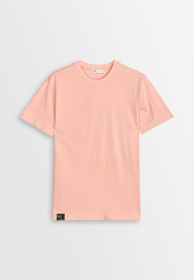 Men Short-Sleeve Graphic Tee - Pink - 410399