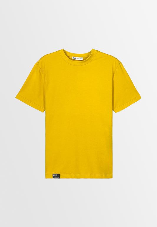 Men Short-Sleeve Basic Tee - Yellow - 410018