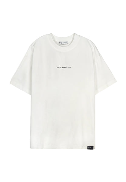 Men Oversized T-Shirt Short Sleeve - White - 410121