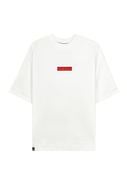 Men Oversized T-Shirt Short Sleeve - White - 410067