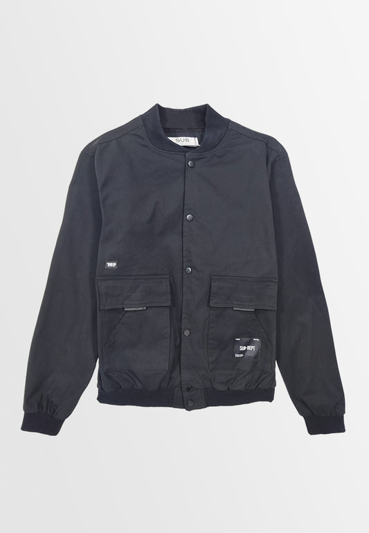 Men Bomber Jacket - Black - S3M751