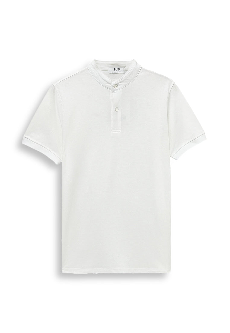 Men Short-Sleeve Fashion Polo Tee - White - S3M625