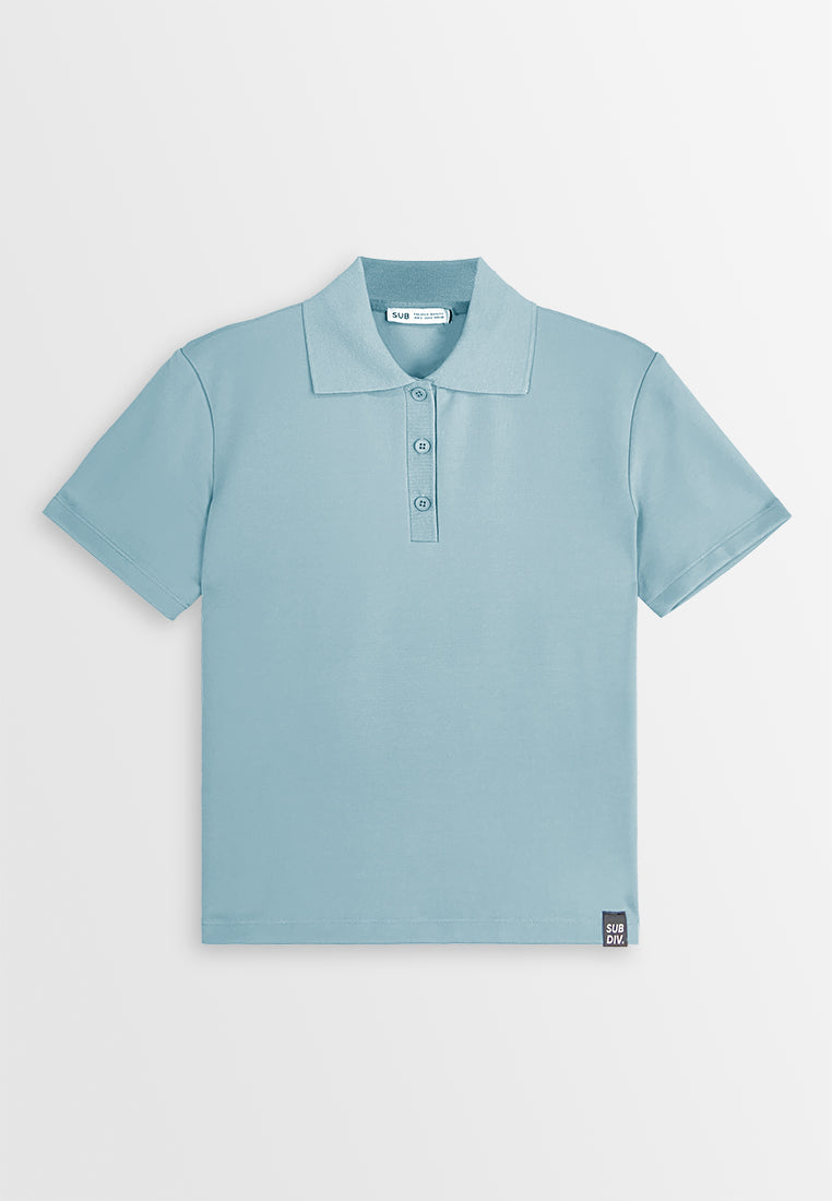 Women Polo Tee - Blue - 410341