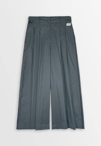 Women Wide Leg Long Pants - Dark Grey - 410466