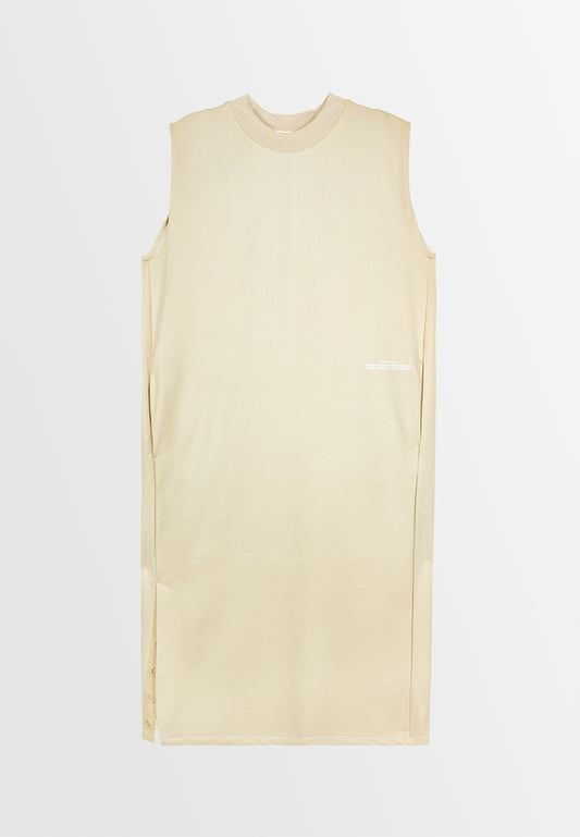 Women Sleeveless Dress - Khaki - 410079