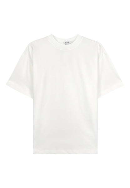 Men Oversized T-Shirt Short Sleeve - White - 310201