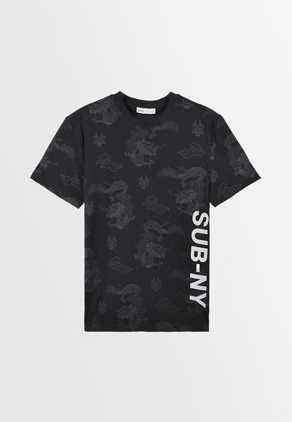 Men Short-Sleeve Graphic Tee - Black - 410031