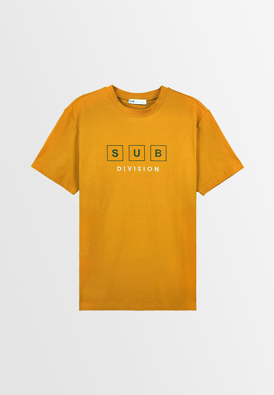 Men Short-Sleeve Graphic Tee - Dark Yellow - 310030