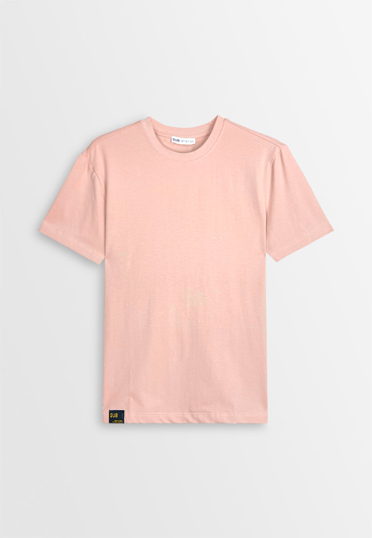 Men Short-Sleeve Basic Tee - Pink - 410411