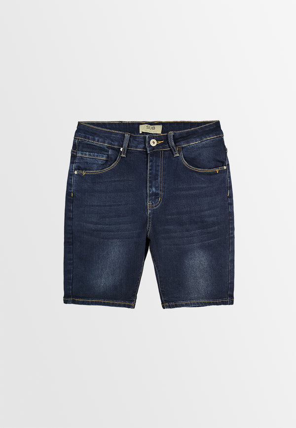 Men Short Jeans - Dark Blue - 410061