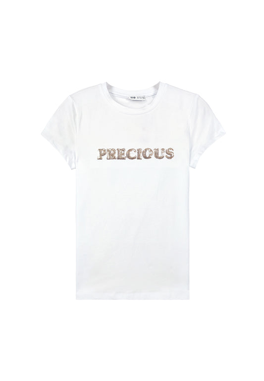 Women Short-Sleeve Graphic Tee - White - F3W895