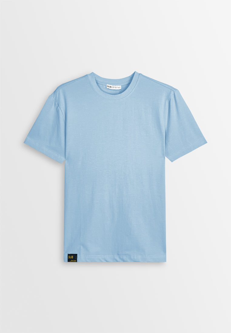 Men Short-Sleeve Basic Tee - Light Blue - 510024