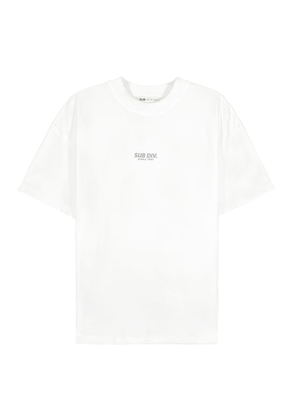 Men Oversized T-Shirt Short Sleeve - White - 310196