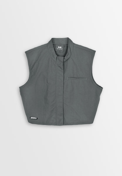 Women Sleeveless Shirt - Dark Grey - 410288