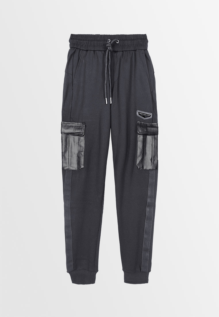 Men Long Jogger - Black - M3M892