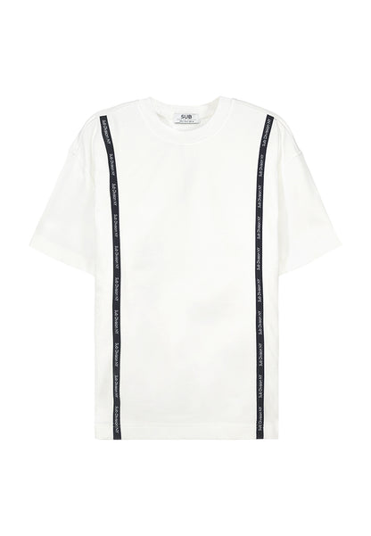 Men Oversized T-Shirt Short Sleeve - White - 310013