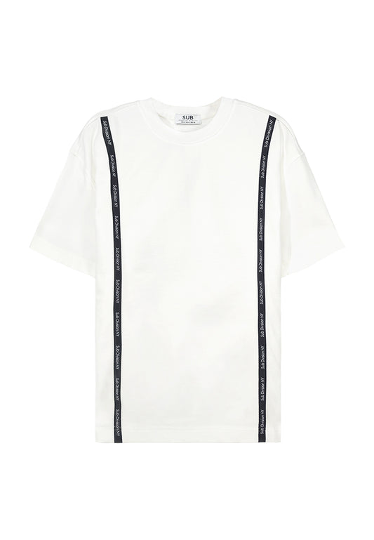 Men Oversized T-Shirt Short Sleeve - White - 310013