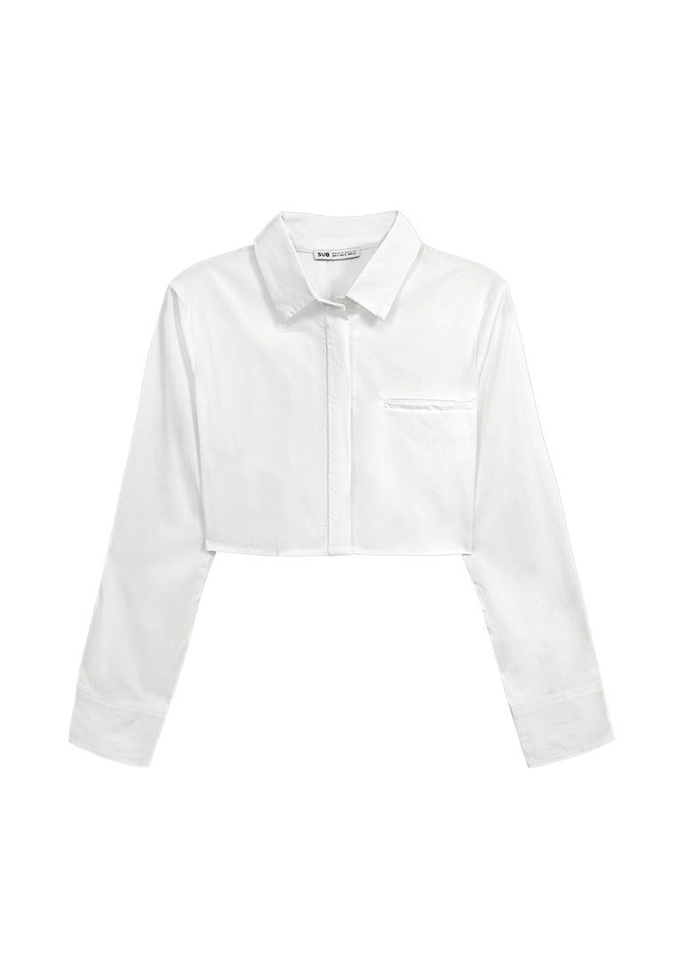 Women Long-Sleeve Shirt - White - M3W800