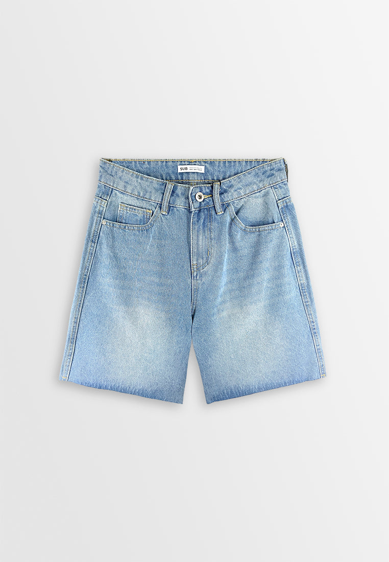 Women Denim Short - Light Blue - 410413